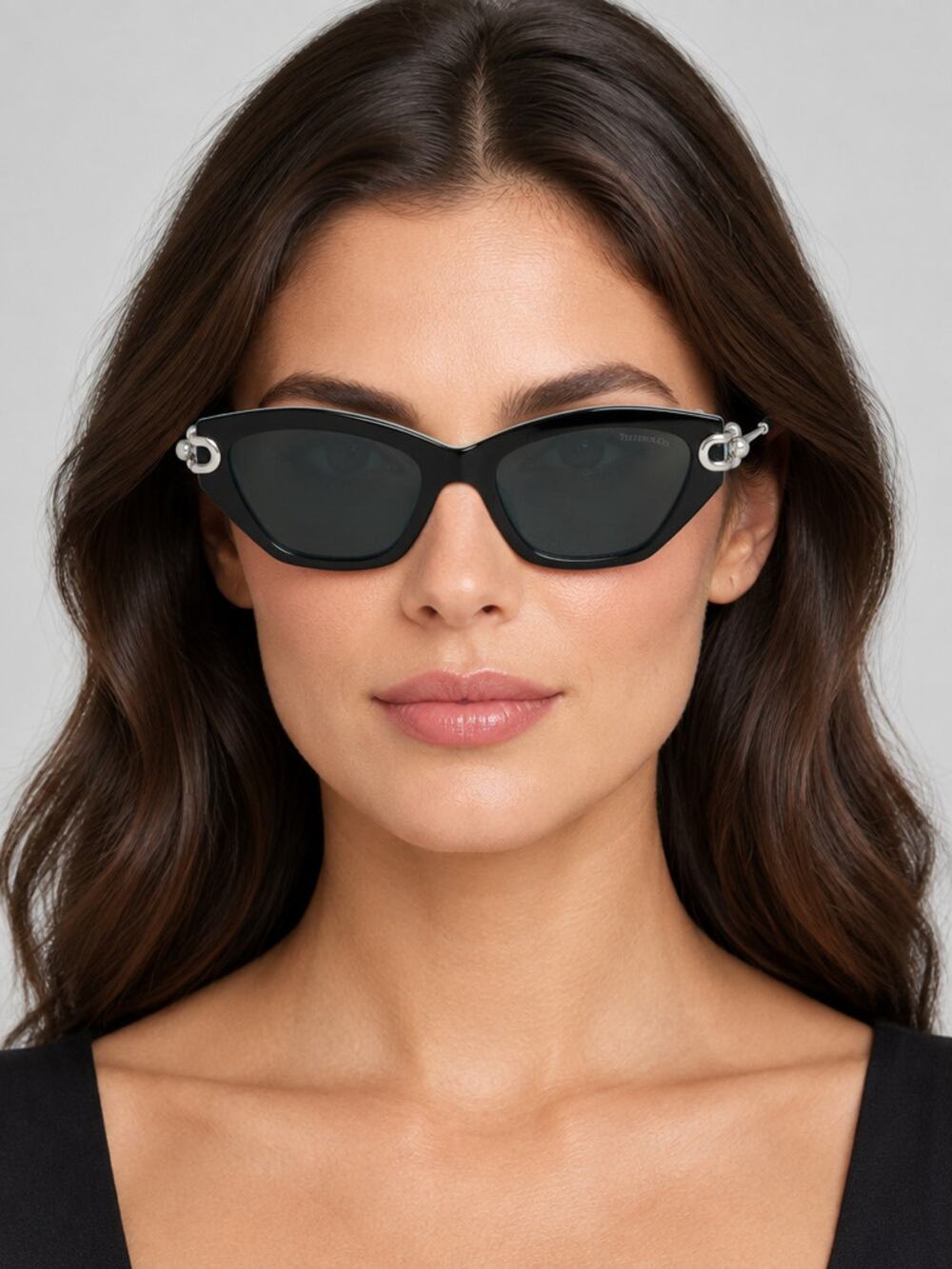 NEW TIFFANY & CO TF4231U 8055S4 BLACK ON TIFFANY BLUE Sunglasses Authentic